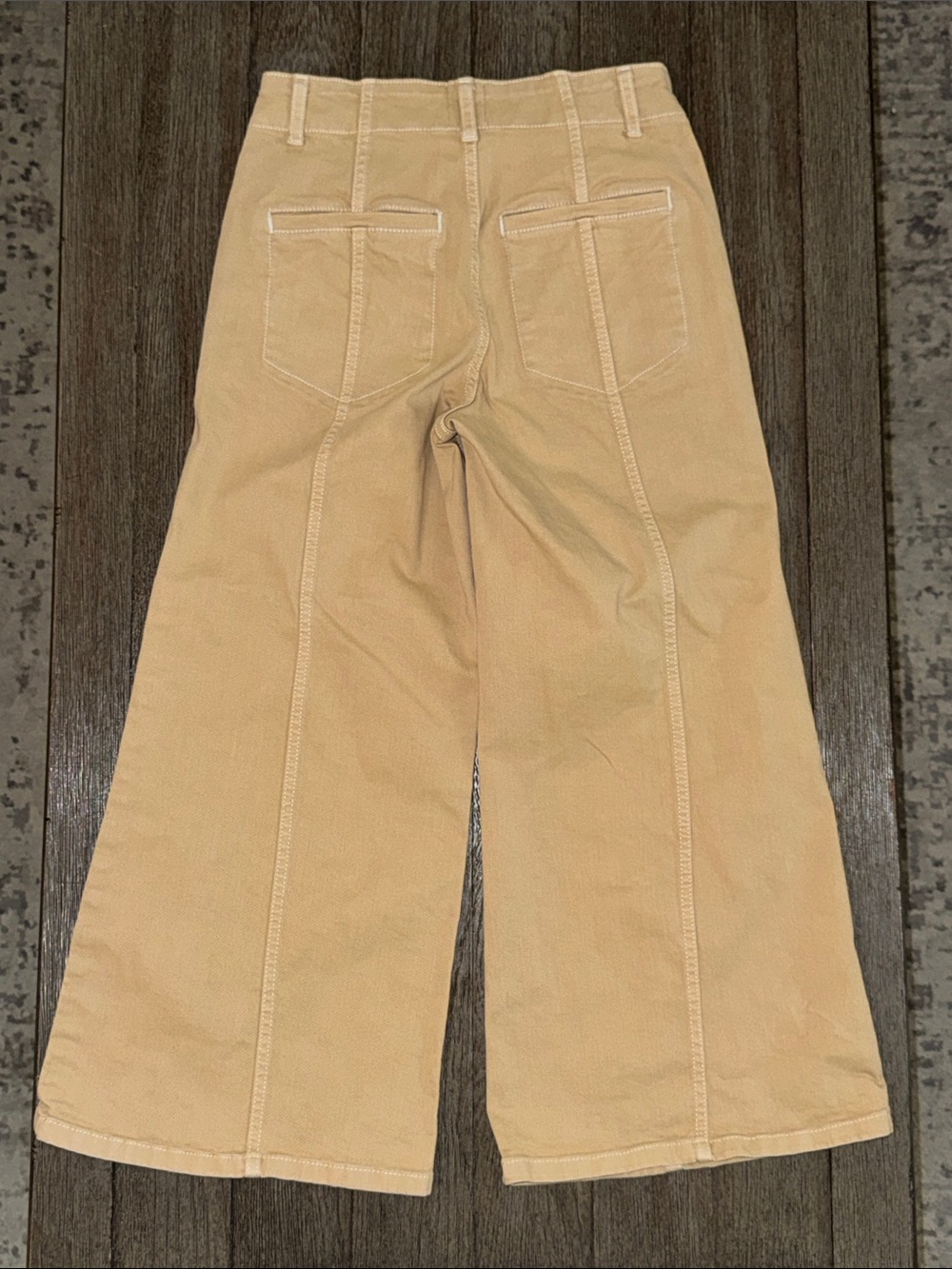 Maeve The Delaney Crop Clean Seamed High Rise Wide Leg Jeans Neutral - Picture 4 of 9